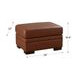 Langston Nutmeg Leather Upholstered Rectangular Ottoman