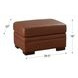Langston Nutmeg Leather Upholstered Rectangular Ottoman