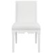 Lanister Matte White Lacquer Performance Fabric Dining Chair
