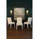 Lanister Matte White Lacquer Performance Fabric Dining Chair
