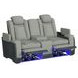 Niven Cement and Charcoal 77" Power Reclining Loveseat with USB Charging