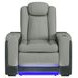Niven Cement Power Motion Recliner with LED and USB Charging