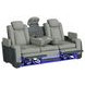 Niven Cement and Charcoal 88" Power Reclining Sofa with USB Charging