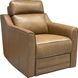 Lara Hillwood Toffee Leather Dual Power Recliner with Power Tilt Headrest and USB Charging
