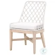 Lattis White Performance Fabric Outdoor Dining Chair