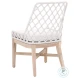 Lattis White Performance Fabric Outdoor Dining Chair