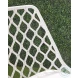 Lattis White Performance Fabric Outdoor Dining Chair