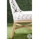 Lattis White Performance Fabric Outdoor Dining Chair