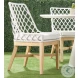 Lattis White Performance Fabric Outdoor Dining Chair