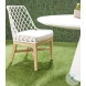 Lattis White Performance Fabric Outdoor Dining Chair