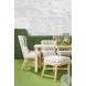 Lattis White Performance Fabric Outdoor Dining Chair