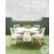 Lattis White Performance Fabric Outdoor Dining Chair