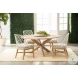 Lattis White Performance Fabric Outdoor Dining Chair