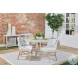 Lattis White Performance Fabric Outdoor Dining Chair
