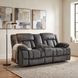 Laurelton Charcoal Double Glider Reclining Console Loveseat