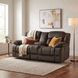 Laurelton Chocolate Double Glider Reclining Console Loveseat