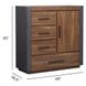 Jensen Tavern Brown and Gray 4 Drawer Door Chest
