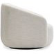 Devon White Upholstered Swivel Accent Chair