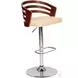 Adele Cream Swivel Adjustable Bar Stool