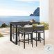 Alegria Black Outdoor 59" Rectangular Counter Height Dining Table