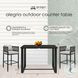 Alegria Black Outdoor 59" Rectangular Counter Height Dining Table