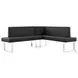 Amanda Black Faux Leather Nook Corner Dining Bench