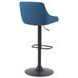 Anibal Blue Upholstered Swivel Bar Stool