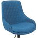Anibal Blue Upholstered Swivel Bar Stool
