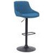 Anibal Blue Upholstered Swivel Bar Stool