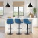 Anibal Blue Upholstered Swivel Bar Stool