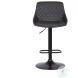 Anibal Grey Faux Leather Adjustable Swivel Bar Stool