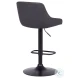Anibal Grey Faux Leather Adjustable Swivel Bar Stool