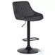 Anibal Grey Faux Leather Adjustable Swivel Bar Stool