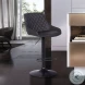 Anibal Grey Faux Leather Adjustable Swivel Bar Stool