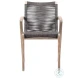 Brielle Charcoal Rope And Light Eucalyptus Outdoor Dining Chair Set Of 2