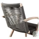 Brielle Charcoal Rope And Light Eucalyptus Outdoor Dining Chair Set Of 2