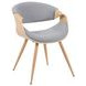 Butterfly Oak and Gray Upholstered Dining Chair