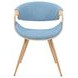 Butterfly Oak and Light Blue Upholstered Dining Chair