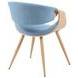 Butterfly Oak and Light Blue Upholstered Dining Chair