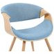 Butterfly Oak and Light Blue Upholstered Dining Chair