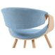 Butterfly Oak and Light Blue Upholstered Dining Chair