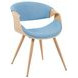 Butterfly Oak and Light Blue Upholstered Dining Chair
