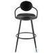 Carnation Vintage Black Swivel Counter Height Stool