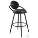 Carnation Vintage Black Swivel Bar Stool