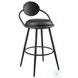 Carnation Vintage Black Swivel Bar Stool