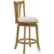 Elle Ivory Fabric Swivel Bar Stool
