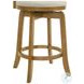 Elle Ivory Fabric Swivel Bar Stool