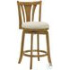 Elle Ivory Fabric Swivel Bar Stool