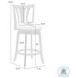 Elle Ivory Fabric Swivel Bar Stool