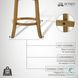 Elle Ivory Fabric Swivel Bar Stool